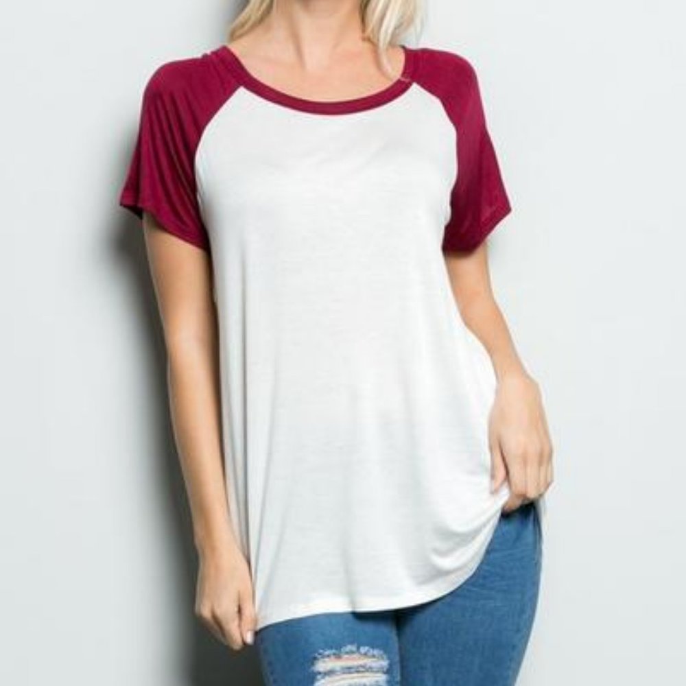 Short Sleeve Crewneck Baseball T-Shirt